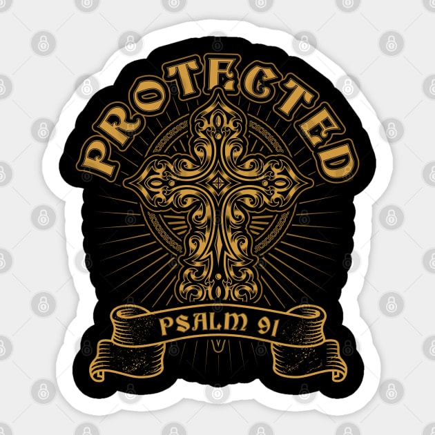 Protected Psalm 91 Soldiers Prayer Christian Gift Sticker by aneisha